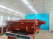 La cadena de producción de pintura militar lado agota la cabina militar de la pintura del tanque