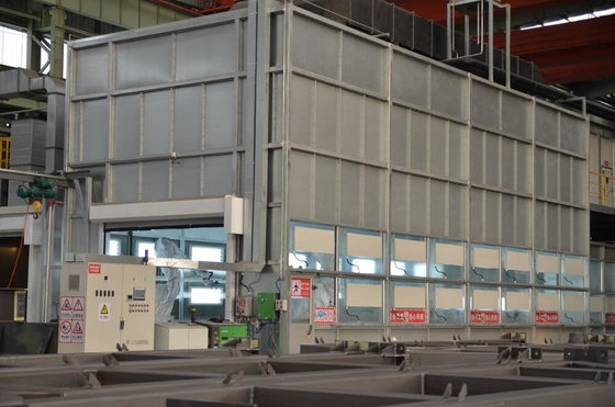 Cabina de pintura de fabricación de metal con demostración de ventana de vidrio de sitio de estructura de acero fuerte