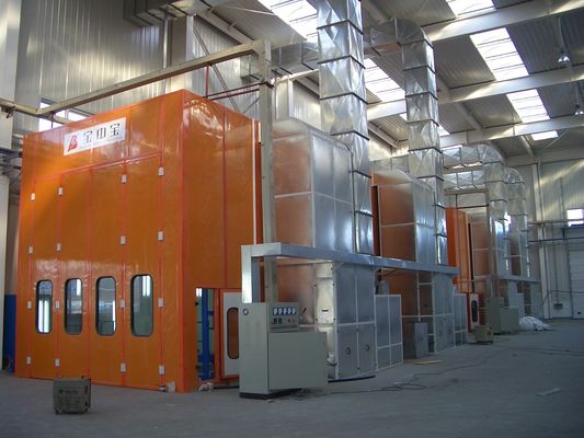 calidad Cabina de espray llena de la corriente descendente del flujo de aire de la cámara de la pintura del autobús para el vehículo fábrica