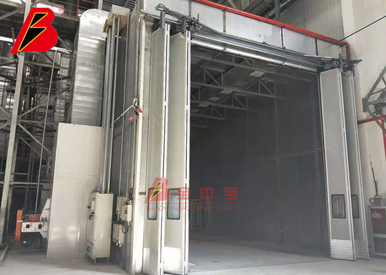 calidad La calefacción de gas cuece la impulsión de Oven Bus Paint Booth With del sitio a través de puertas fábrica