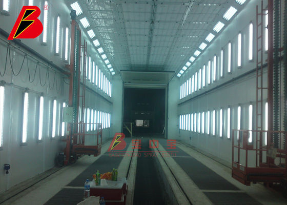 calidad Líneas de pintura industriales minuciosas grandes del camión los 2.5m del autobús de los equipos de la elevación del hombre fábrica