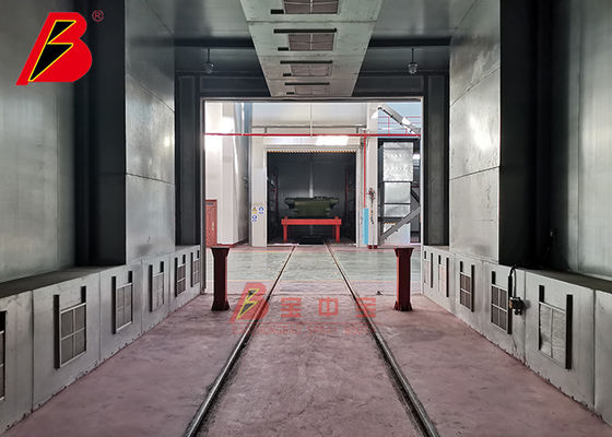 calidad Cabina de espray automotriz minuciosa del CE los 2.5m del sistema del calor del mechero de gas fábrica