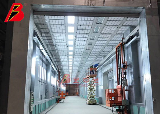 calidad Prenda impermeable Manlift dentro de la cadena de producción de pintura fábrica
