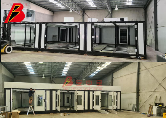 calidad Cabina de espray portátil del vehículo de los gemelos por estilo del envase fábrica