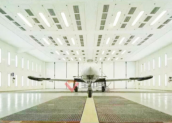 Espray grande de pintura de la cabina de espray del helicóptero que reacaba el sitio para el sitio de la pintura de los aviones