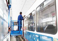 La cabina de la pintura del tren con equipos ferroviarios de elevación de la plataforma de funcionamiento 3D pinta la solución