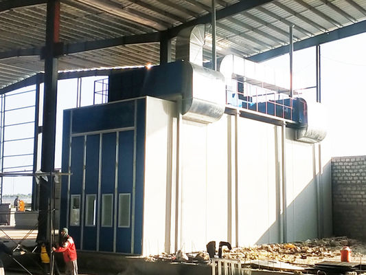 calidad Cabina de espray modificada para requisitos particulares del autobús con la fan en sitio lateral superior de la pintura del extractor fábrica