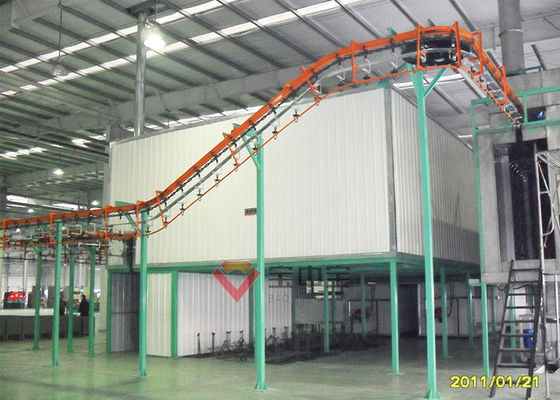 calidad Cadena de producción grande de la capa del polvo del sitio del torbellino para la pieza del ordenador fábrica