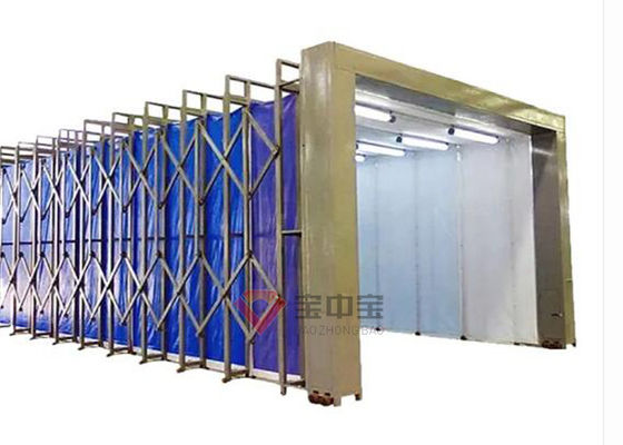 calidad Cabina de espray plegable telescópica móvil de la pista para el equipo mecánico de la industria fábrica