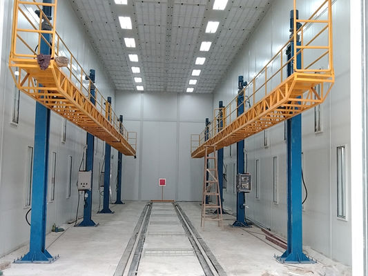 calidad Estilo del poste que levanta el equipo auxiliar del sitio de la plataforma de Woking que enarena para la cabina de pintura fábrica