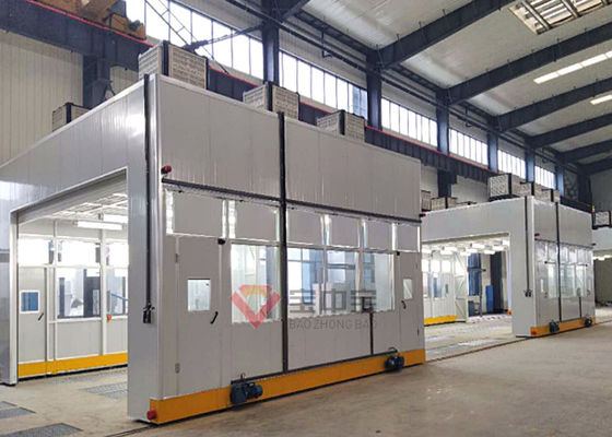 calidad Cabina de espray portátil con el sitio de pintura del movimiento entero del sitio del carril fábrica