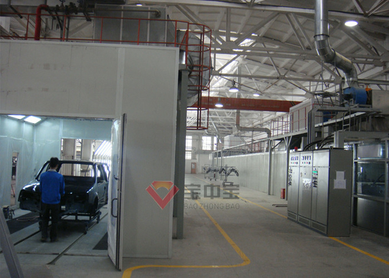 Línea de pintura auto de cuerpo línea automática cadena del robot de producción solvente profesional de la pintura de la pintura