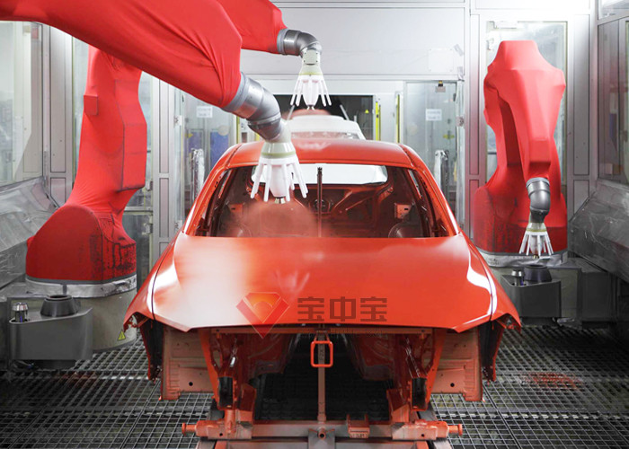 Línea de pintura auto del cuerpo línea automática equipo del robot de la pintura para producir de los coches de la marca